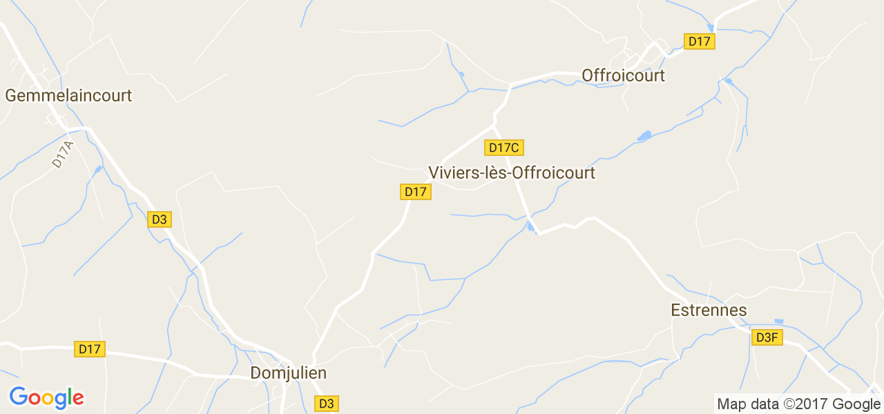 map de la ville de Viviers-lès-Offroicourt