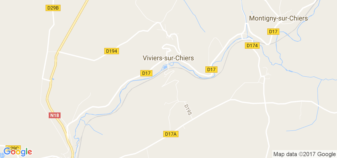 map de la ville de Viviers-sur-Chiers