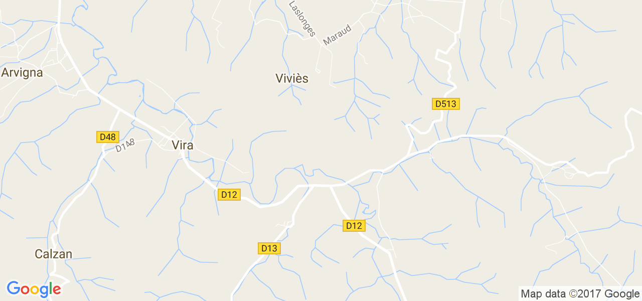 map de la ville de Viviès