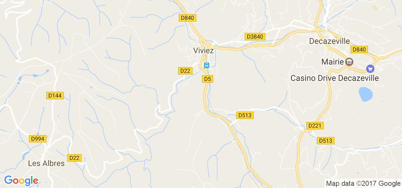 map de la ville de Viviez