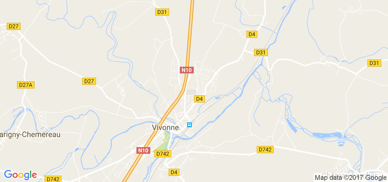 map de la ville de Vivonne