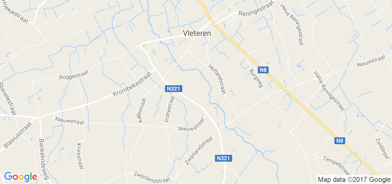 map de la ville de Vleteren