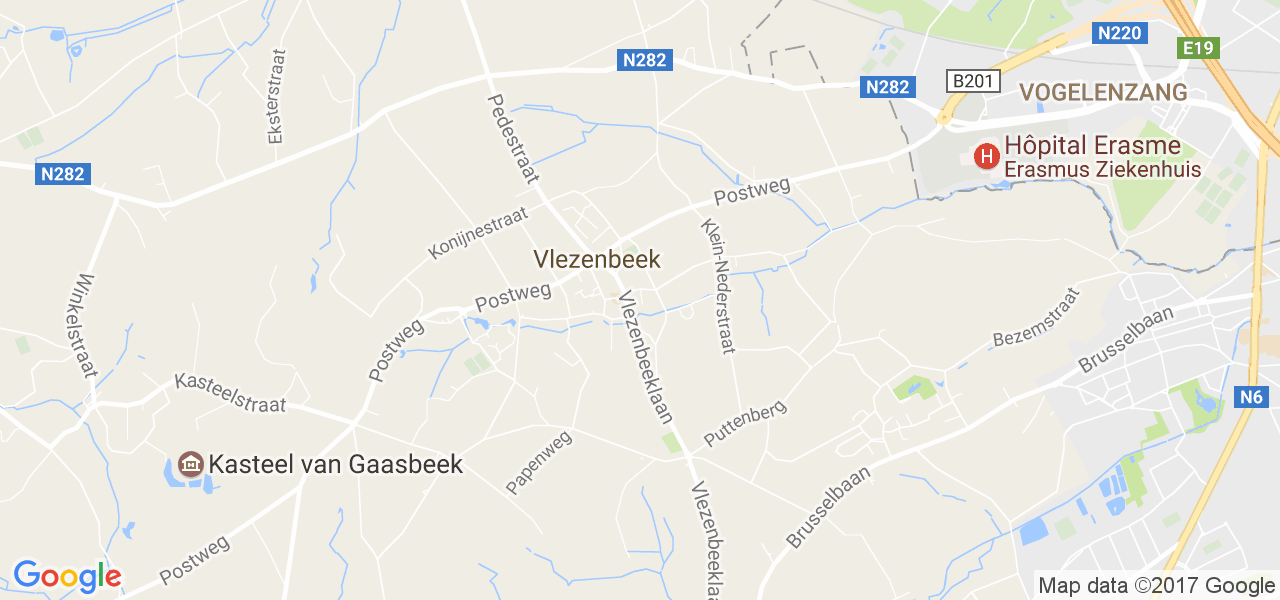 map de la ville de Vlezenbeek