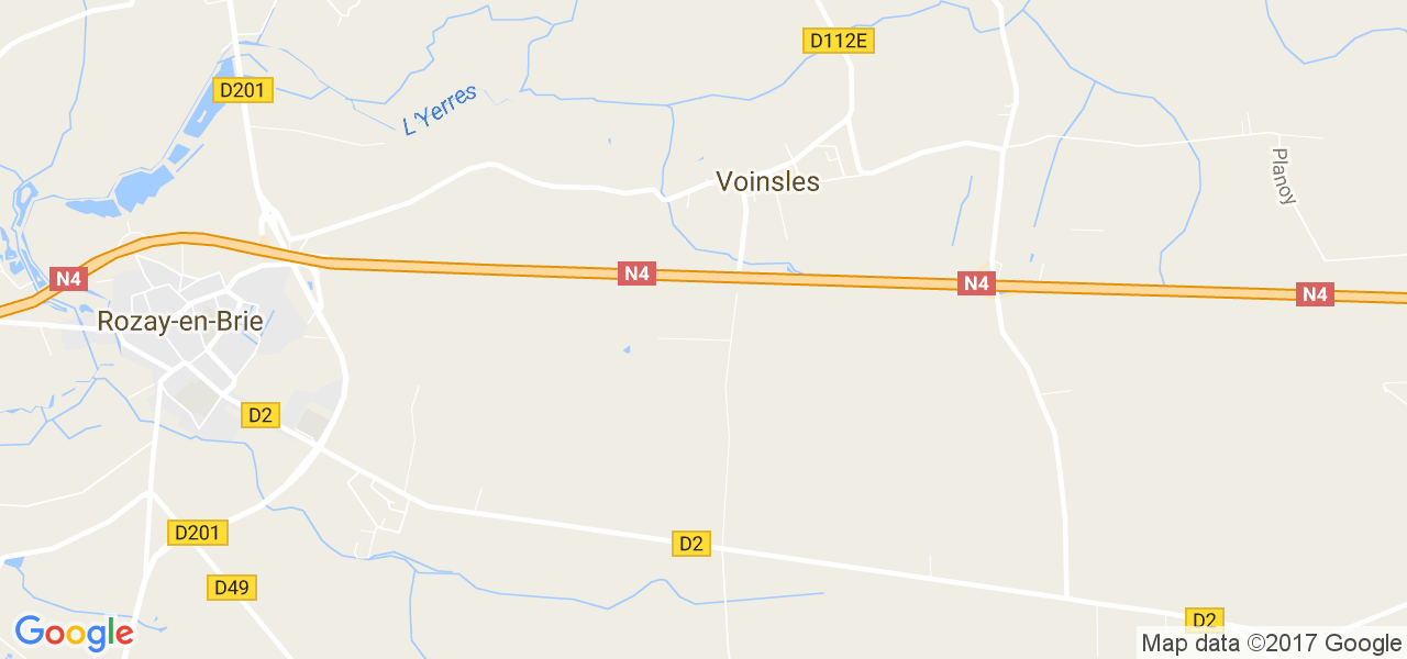 map de la ville de Voinsles