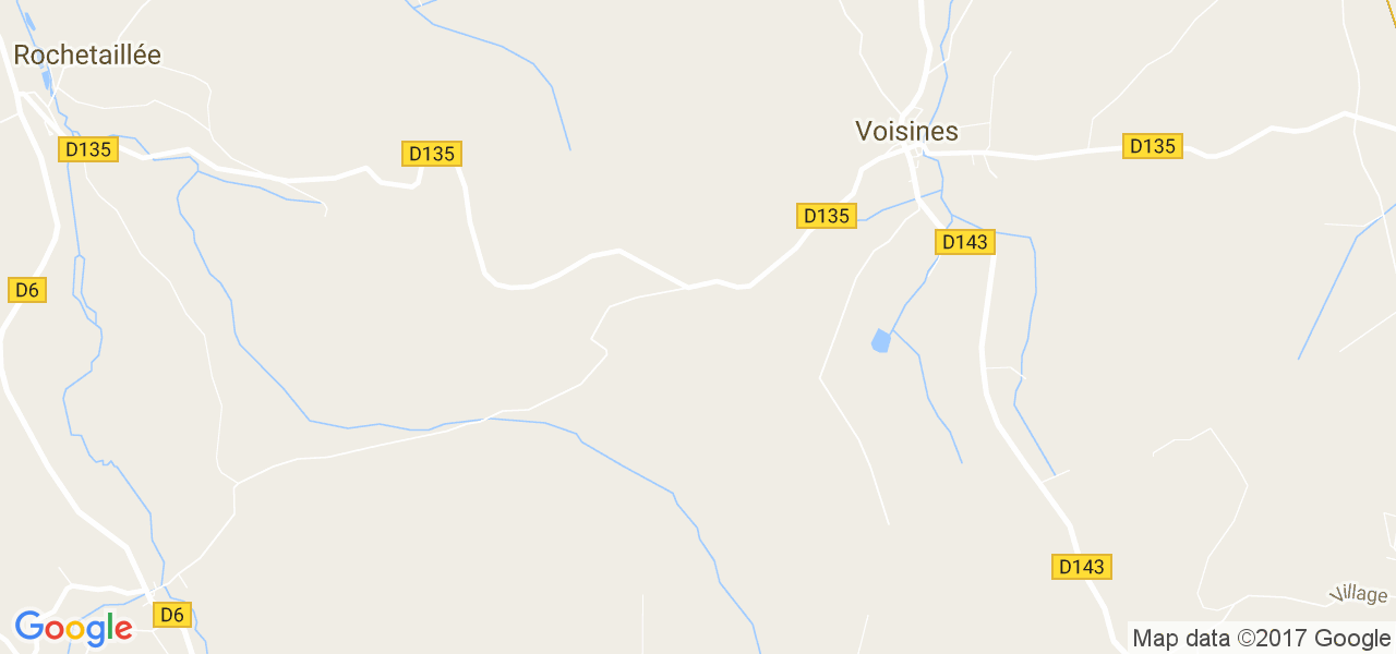 map de la ville de Voisines