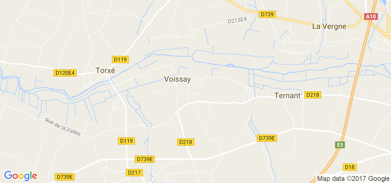 map de la ville de Voissay