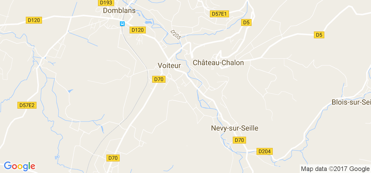 map de la ville de Voiteur