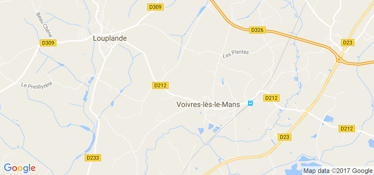 map de la ville de Voivres-lès-le-Mans