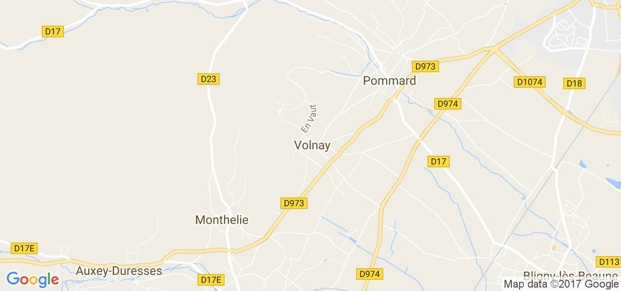 map de la ville de Volnay