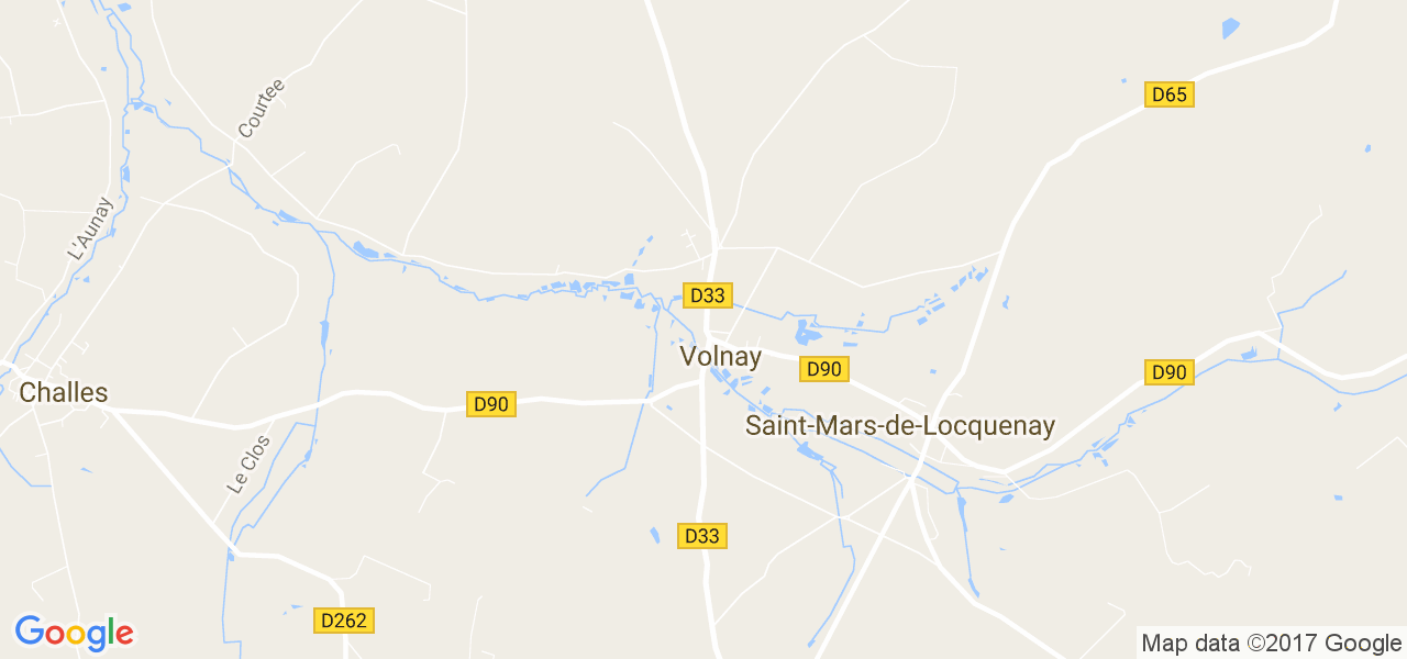 map de la ville de Volnay