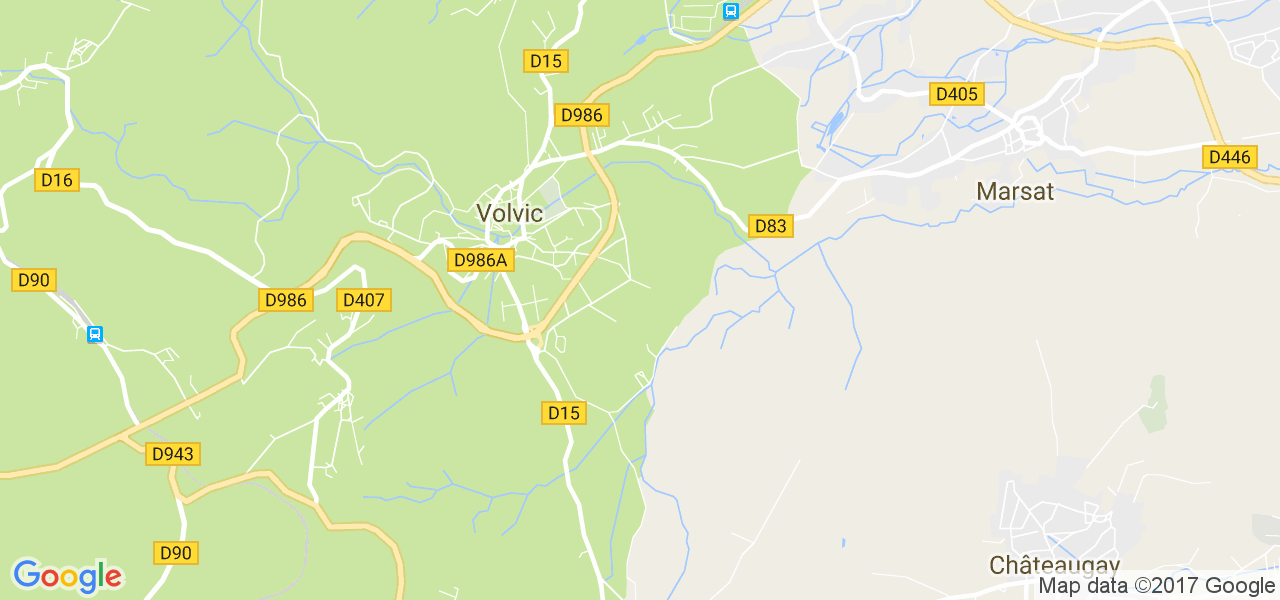 map de la ville de Volvic