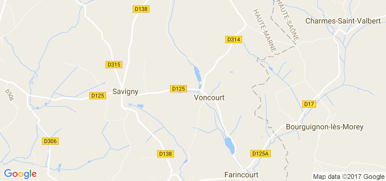 map de la ville de Voncourt