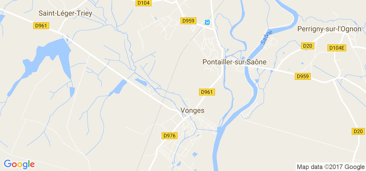 map de la ville de Vonges