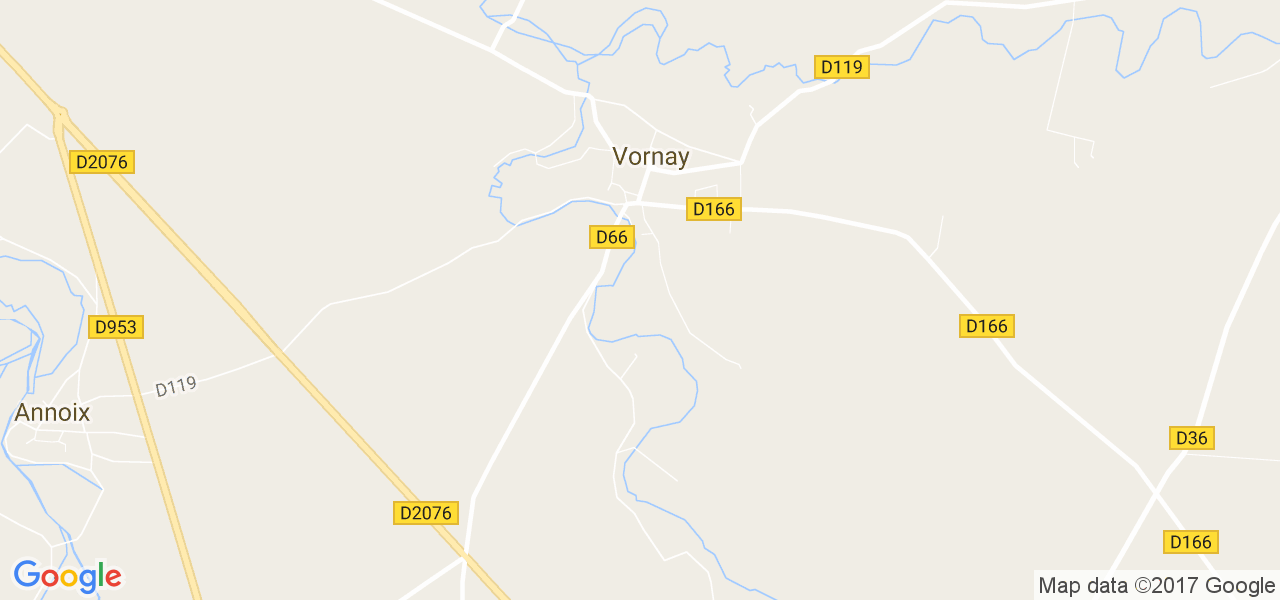 map de la ville de Vornay