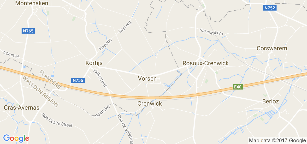 map de la ville de Vorsen