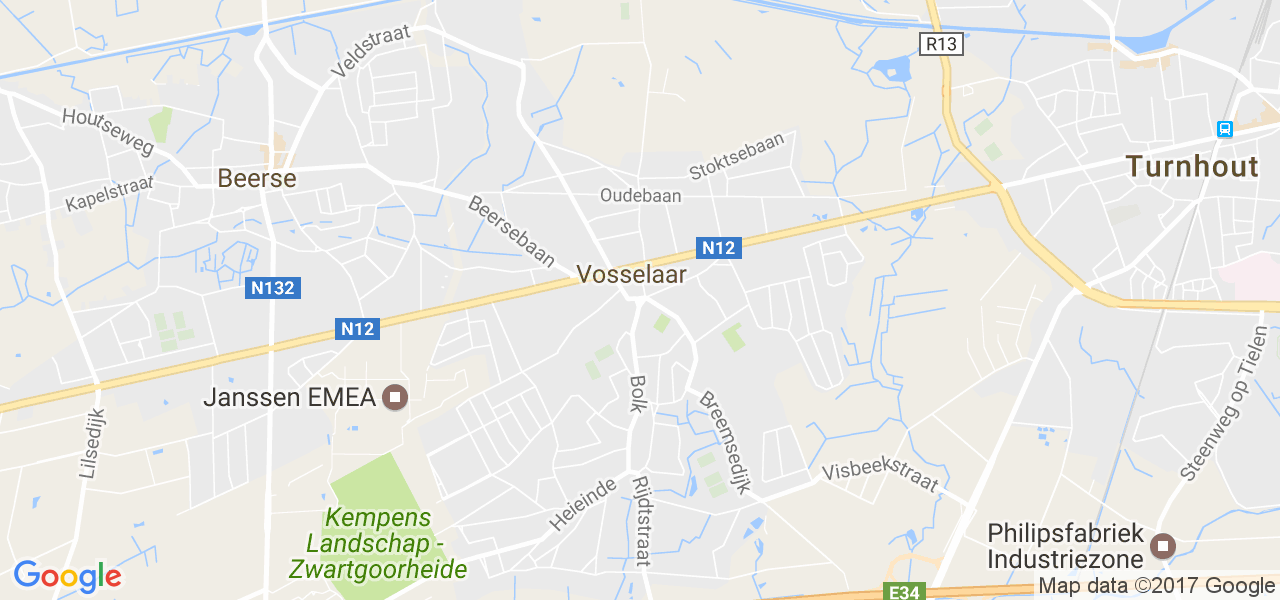 map de la ville de Vosselaar