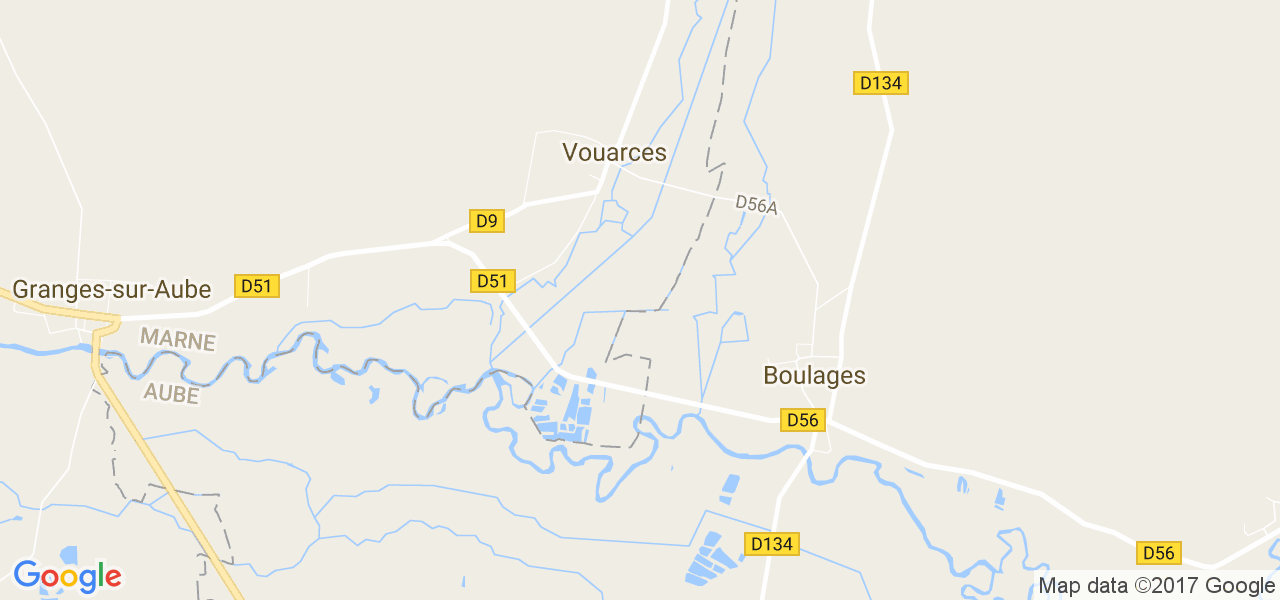 map de la ville de Vouarces