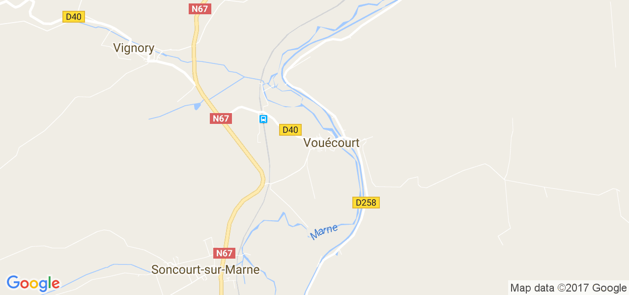 map de la ville de Vouécourt