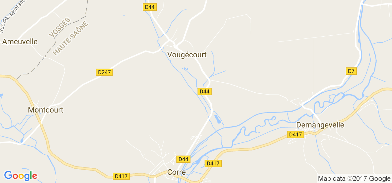 map de la ville de Vougécourt