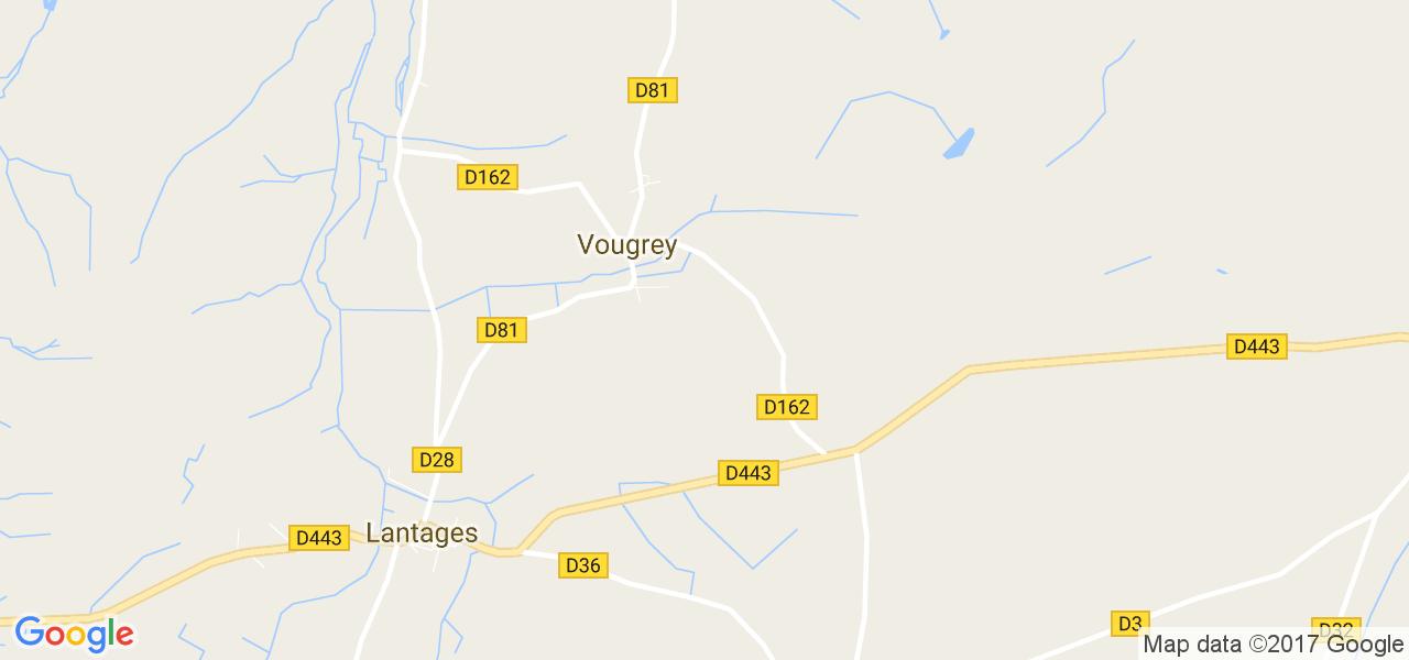 map de la ville de Vougrey