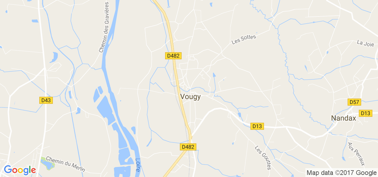 map de la ville de Vougy