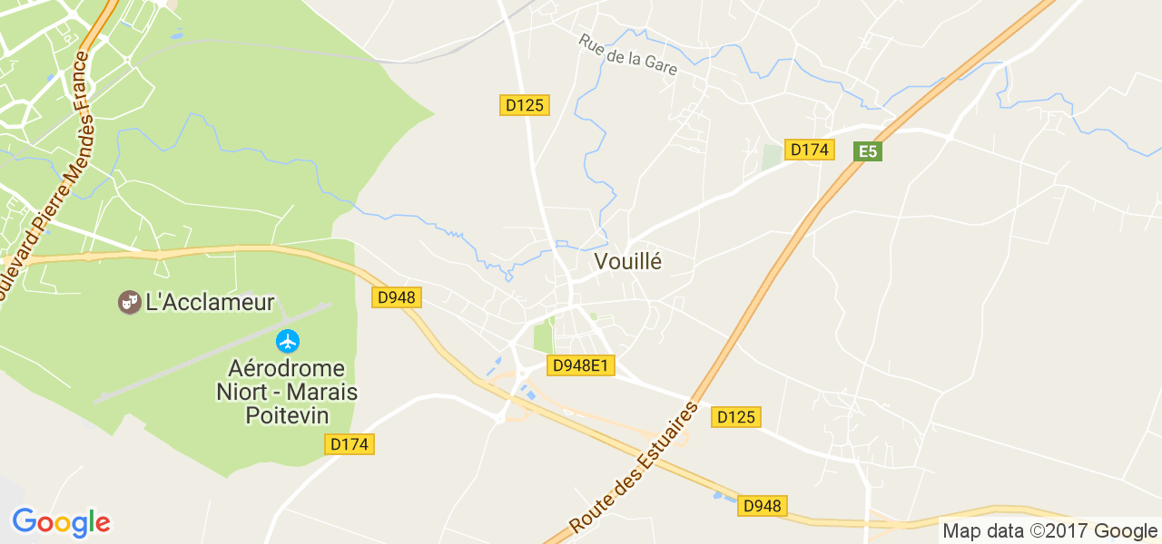 map de la ville de Vouillé