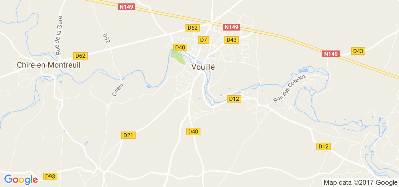 map de la ville de Vouillé