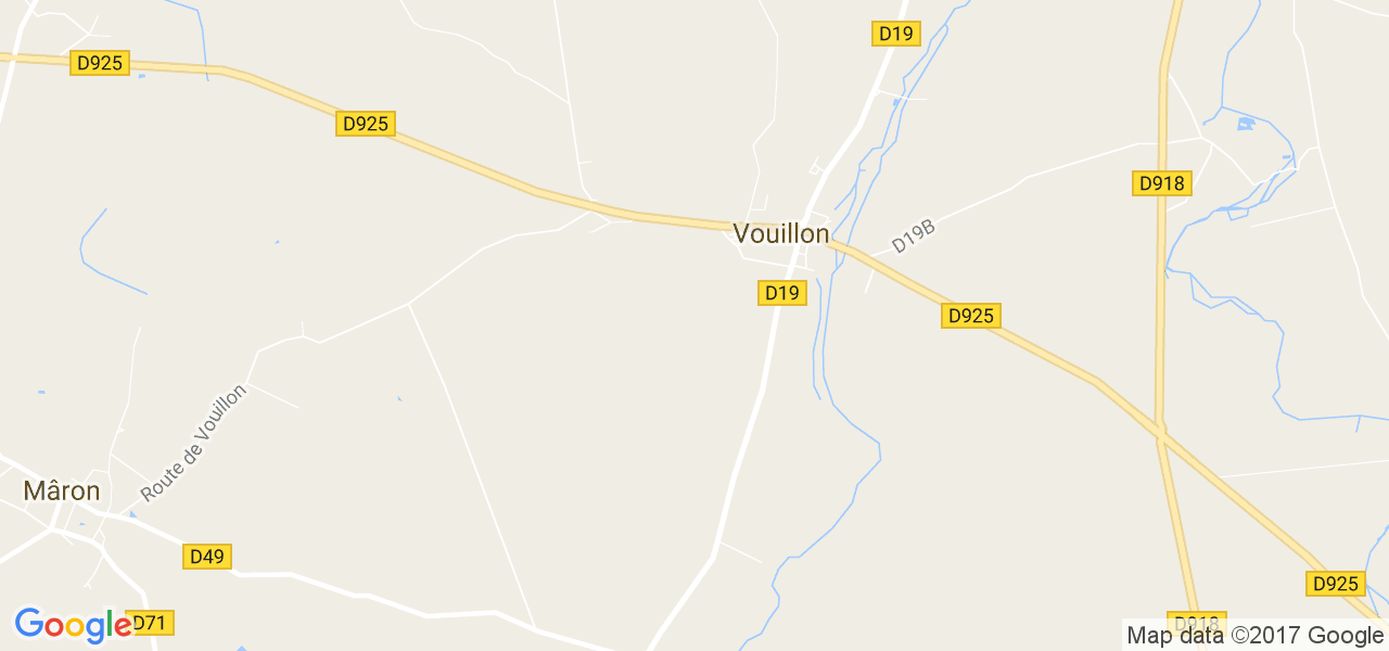 map de la ville de Vouillon