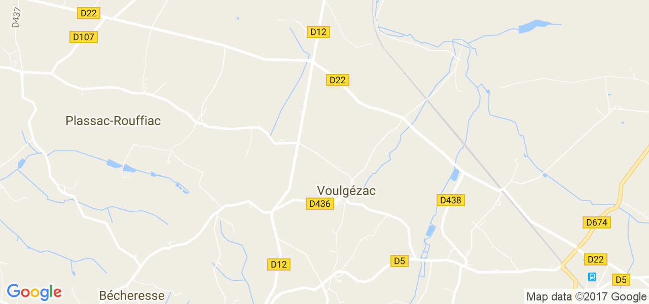 map de la ville de Voulgézac