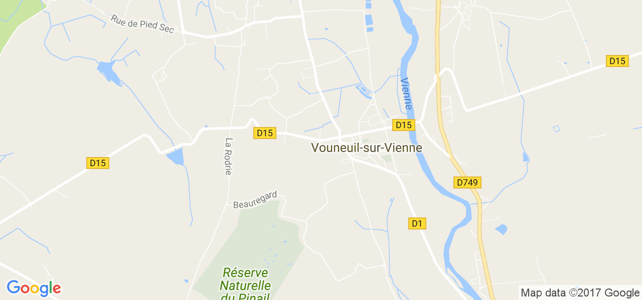 map de la ville de Vouneuil-sur-Vienne