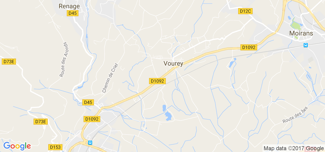 map de la ville de Vourey