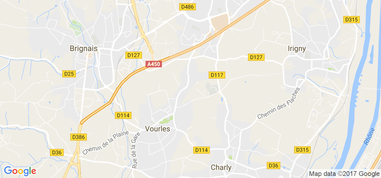 map de la ville de Vourles