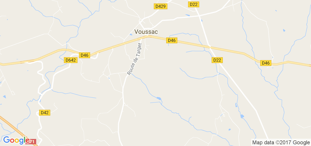 map de la ville de Voussac