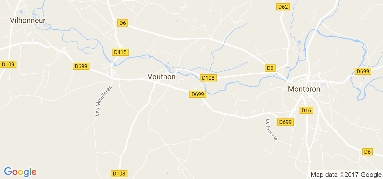 map de la ville de Vouthon