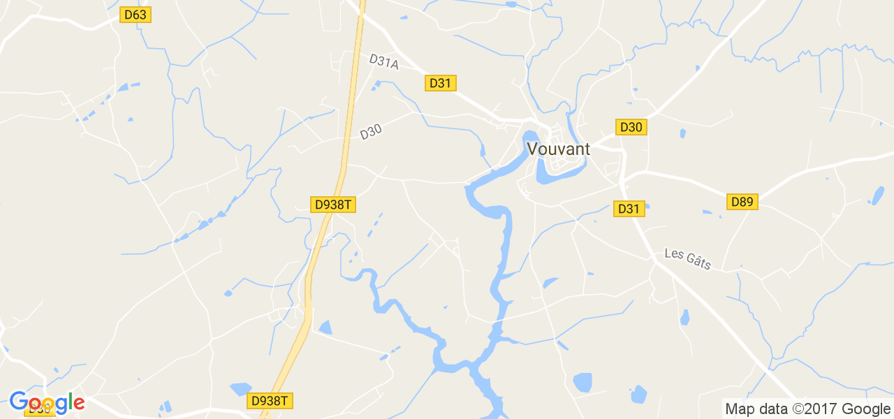 map de la ville de Vouvant