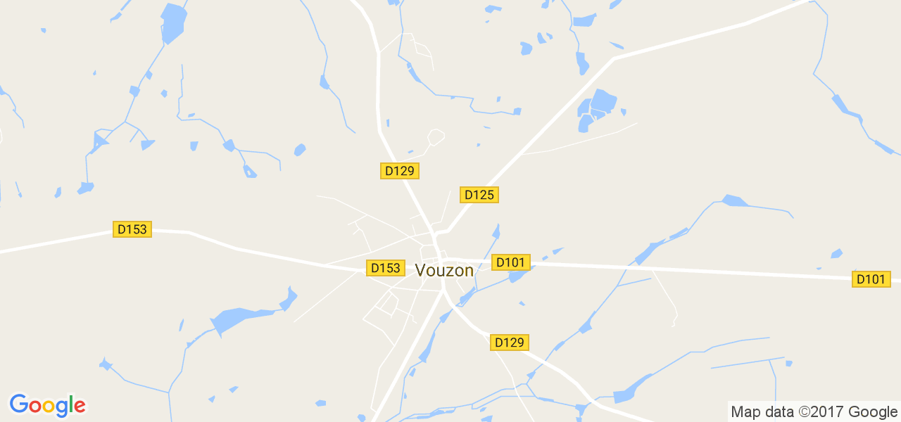 map de la ville de Vouzon