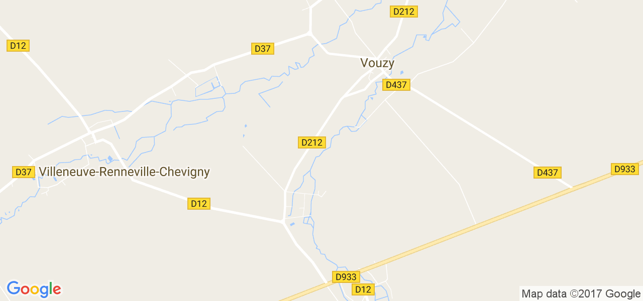 map de la ville de Vouzy