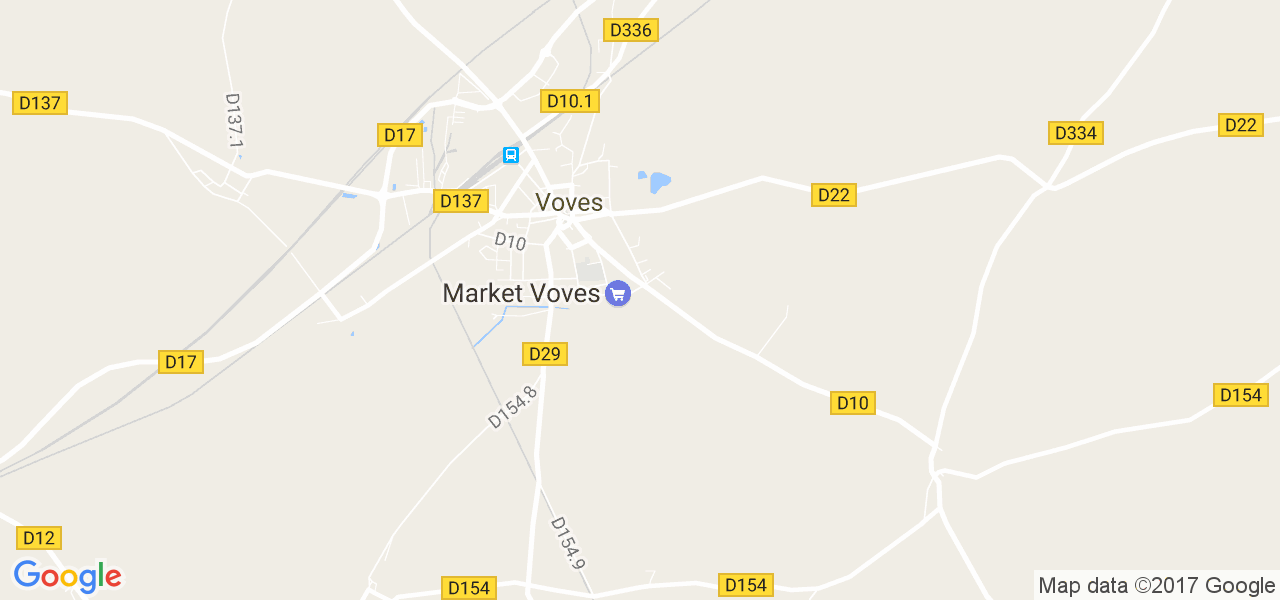 map de la ville de Voves