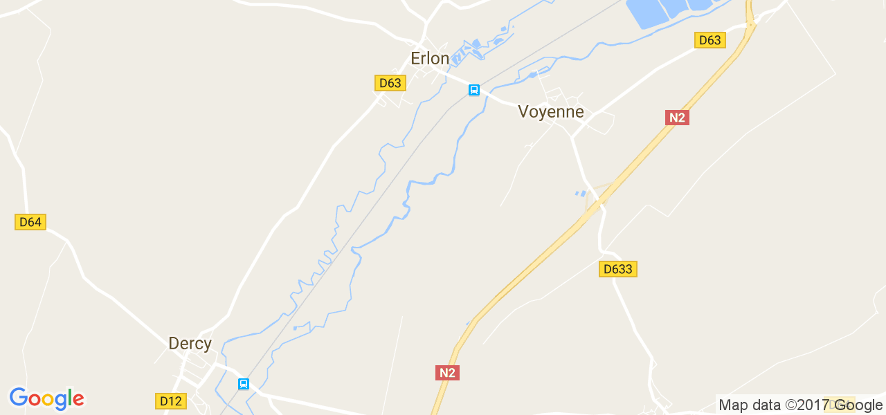 map de la ville de Voyenne