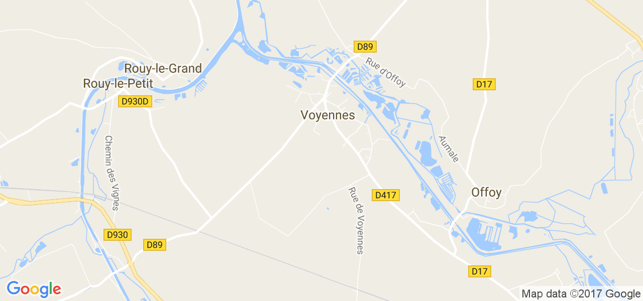 map de la ville de Voyennes