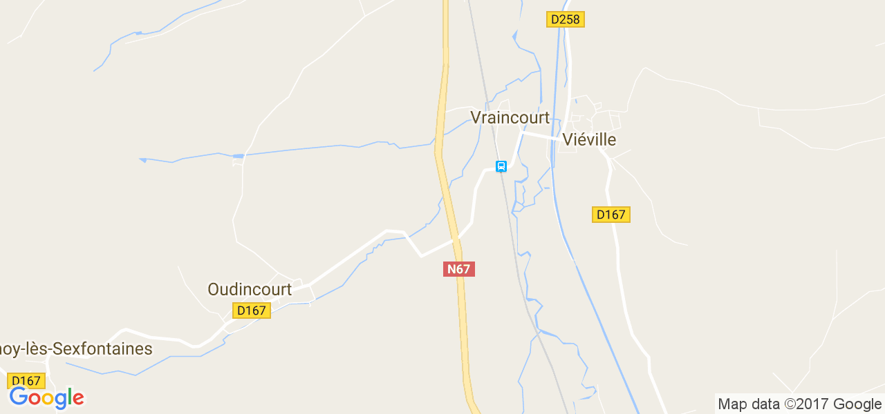 map de la ville de Vraincourt