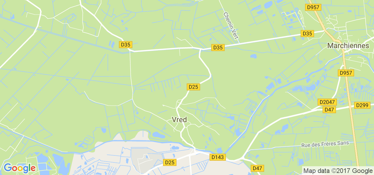 map de la ville de Vred