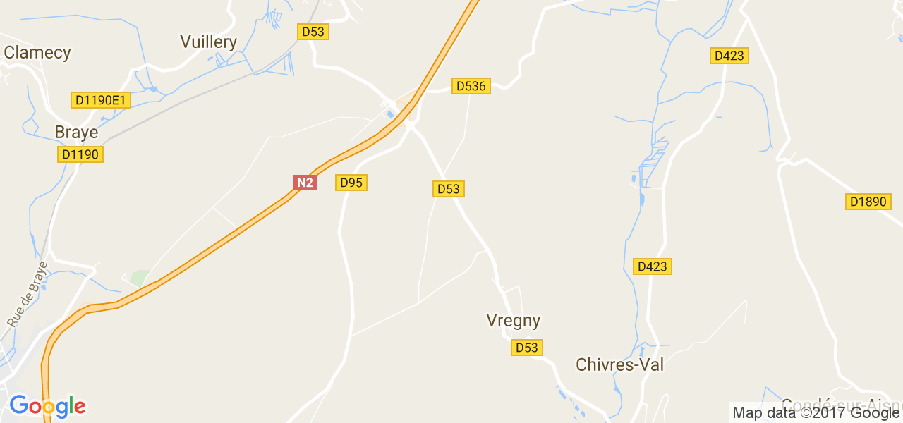 map de la ville de Vregny