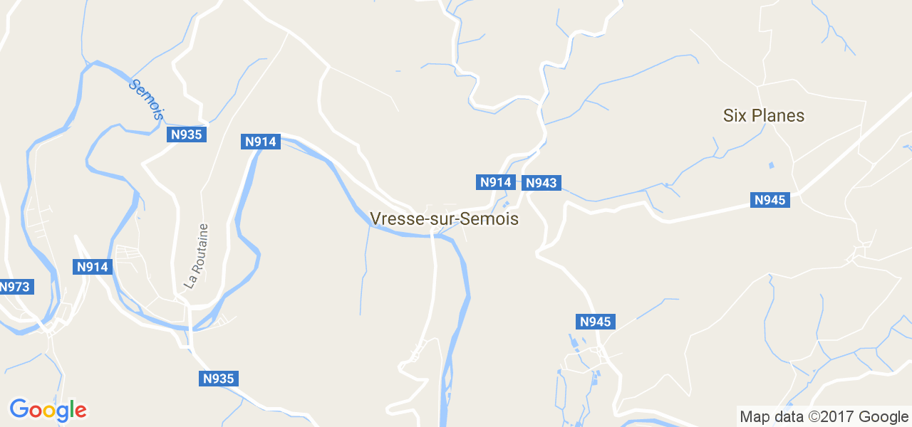 map de la ville de Vresse-Sur-Semois