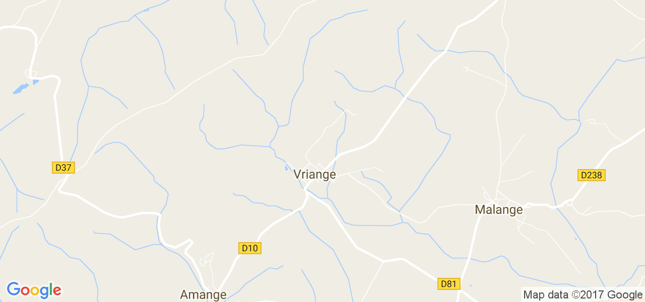 map de la ville de Vriange