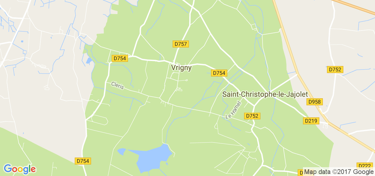 map de la ville de Vrigny