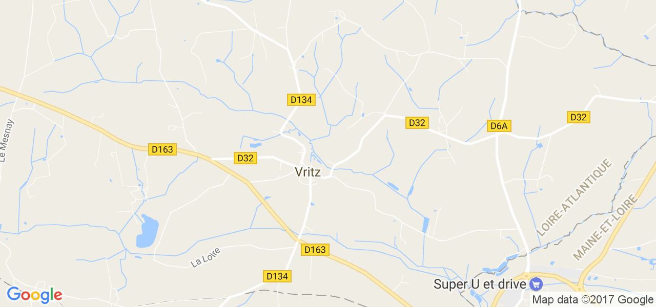 map de la ville de Vritz