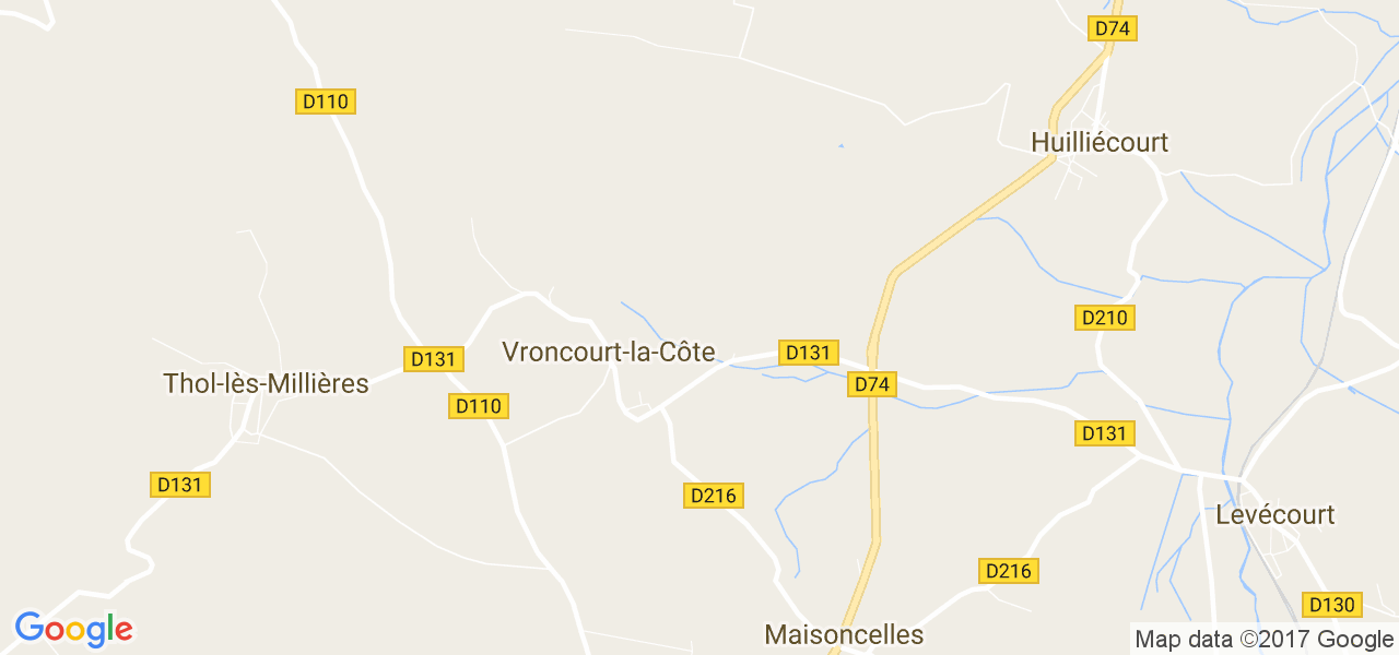 map de la ville de Vroncourt-la-Côte