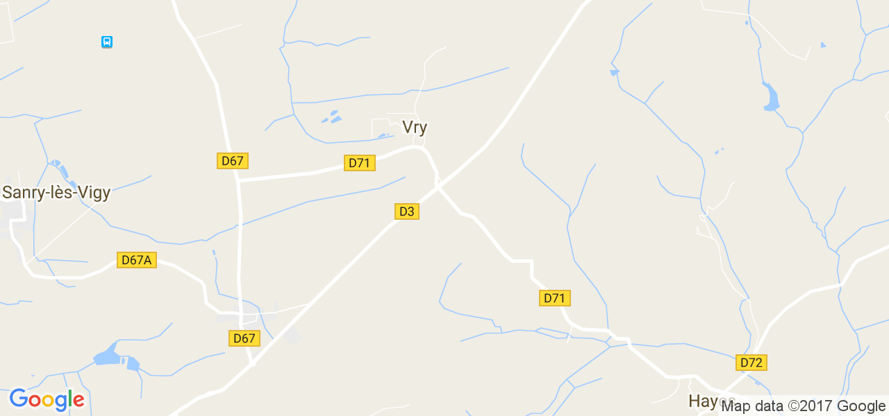 map de la ville de Vry