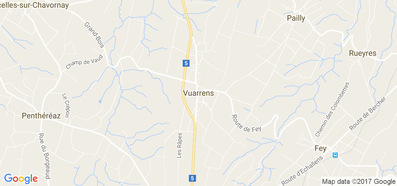 map de la ville de Vuarrens